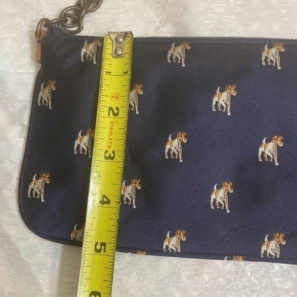 J crew blue dog wristlet